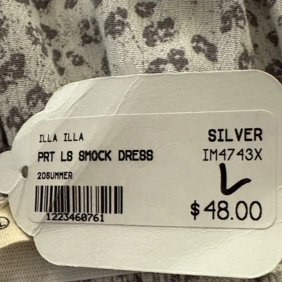 ILLA ILLA Gray Leopard Long Sleeve Dress - Picture 7 of 7